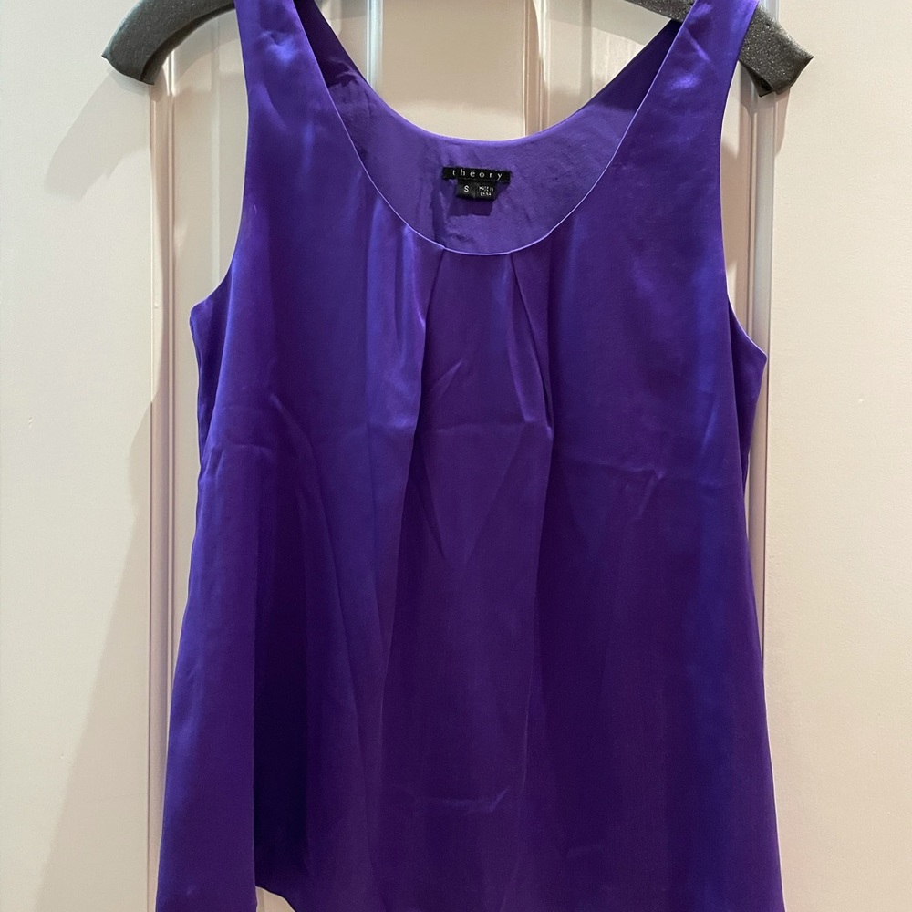 Theory Purple Silk Blouse